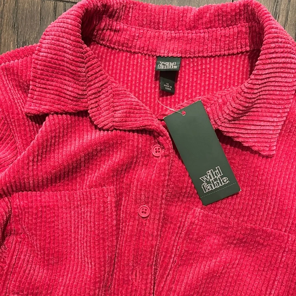 Pink Corduroy Belted Jumpsuit - Picture 2 of 7